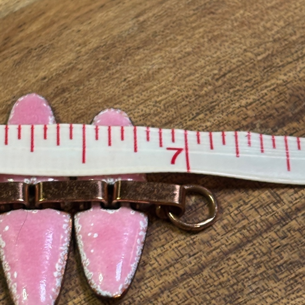 Matisse pink enameled copper bracelet - Picture 10 of 11